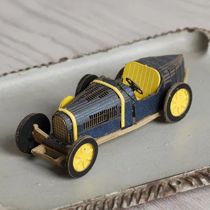 Забавная 3d модель автомобиля мини для гонок с двигателем 3D головоломка детские