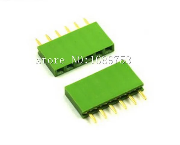 50 шт. зеленый 2 54 мм 6 контактный 6p Dip Однорядный гнездовой разъем для Arduino|connector for