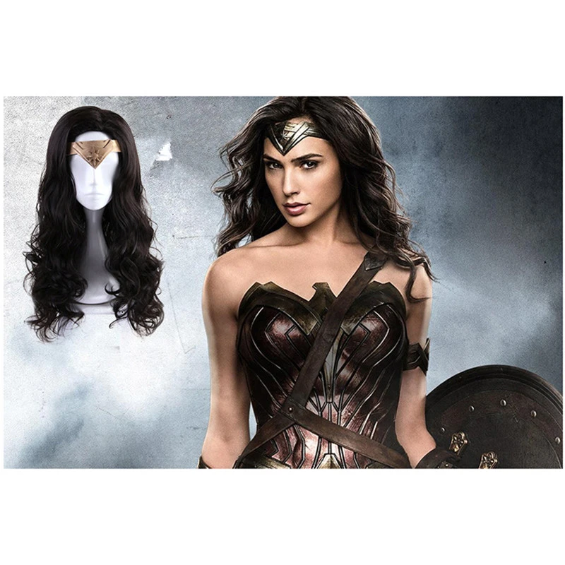 BOOCRE аниме Wonder Woman Косплей Диана Принц головной убор Длина парика 60 см|Костюмы