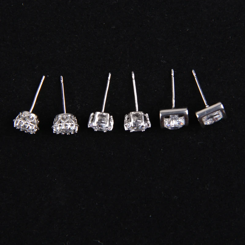 Серьги гвоздики женские с кристаллами 5 парт/компл.|stud earrings|crystal earringsearring studs earrings |