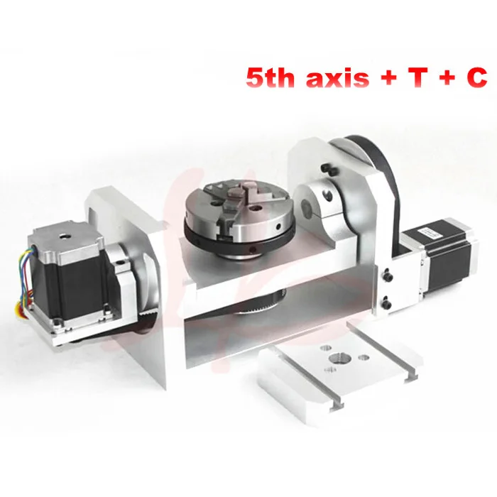 table with chuck Новейший Гравировальный фрезерный станок с ЧПУ 4th axis 5th axis A aixs роторная ось со столом для гравер-машина с ЧПУ - Цвет: table with chuck