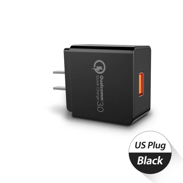 FDGAO Быстрая зарядка 3,0 QC3.0 USB зарядное устройство адаптер ЕС США Путешествия стены мобильного телефона зарядное устройство для iPhone samsung Xiaomi Redmi; Huawei - Тип штекера: США