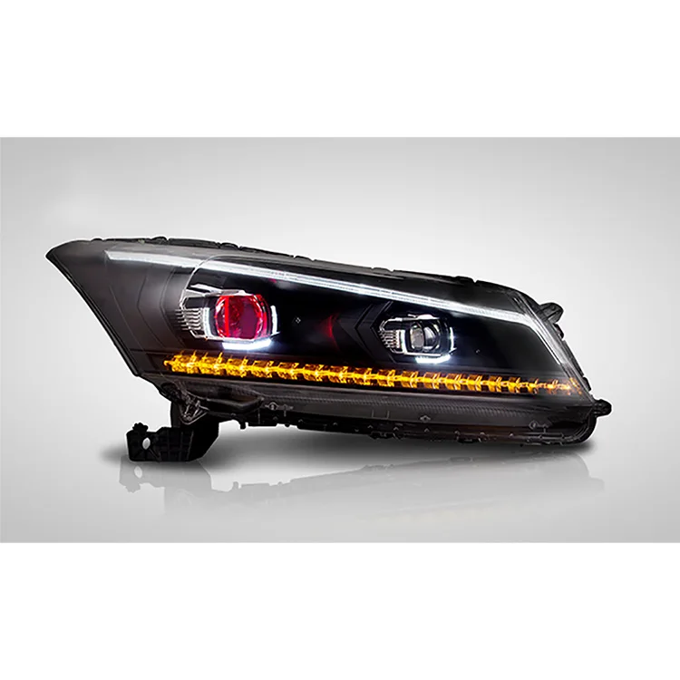Армейский зеленый Lslight светодиодная фара в сборе для Honda Accord 2008 2009 2010 2012 налобный фонарь поворота мигалка знакомства автомобильные аксессуары Автоматическая лампочка - Цвет: Армейский зеленый