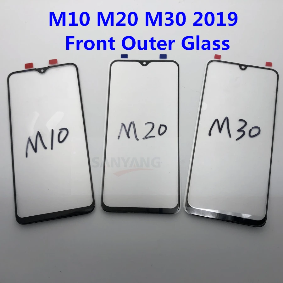 10 шт./лот Сменное внешнее стекло для Samsung Galaxy M10 M20 M30 2019 ЖК дисплей сенсорный экран