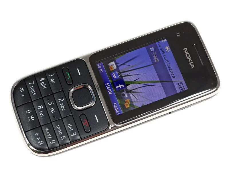 Nokia C2-01 разблокированный мобильный телефон C2 2," 3.2MP Bluetooth русский и Иврит Клавиатура Восстановленный GSM/WCDMA 3g телефон