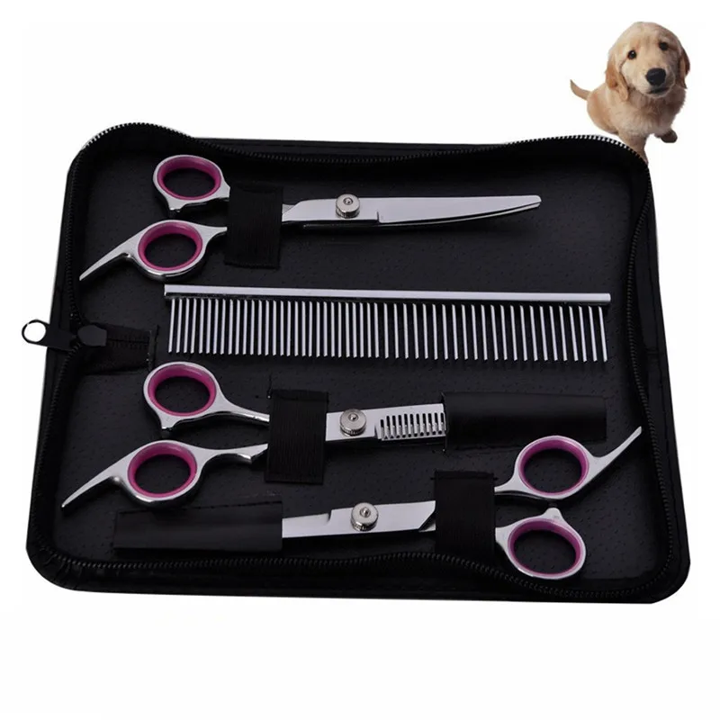 

Pet Stainless Steel Hair Scissors Hairdressing Cutting Supplies Shears Dog Comb Haircut Machine Cat Dog Beauty Set Groom Suit