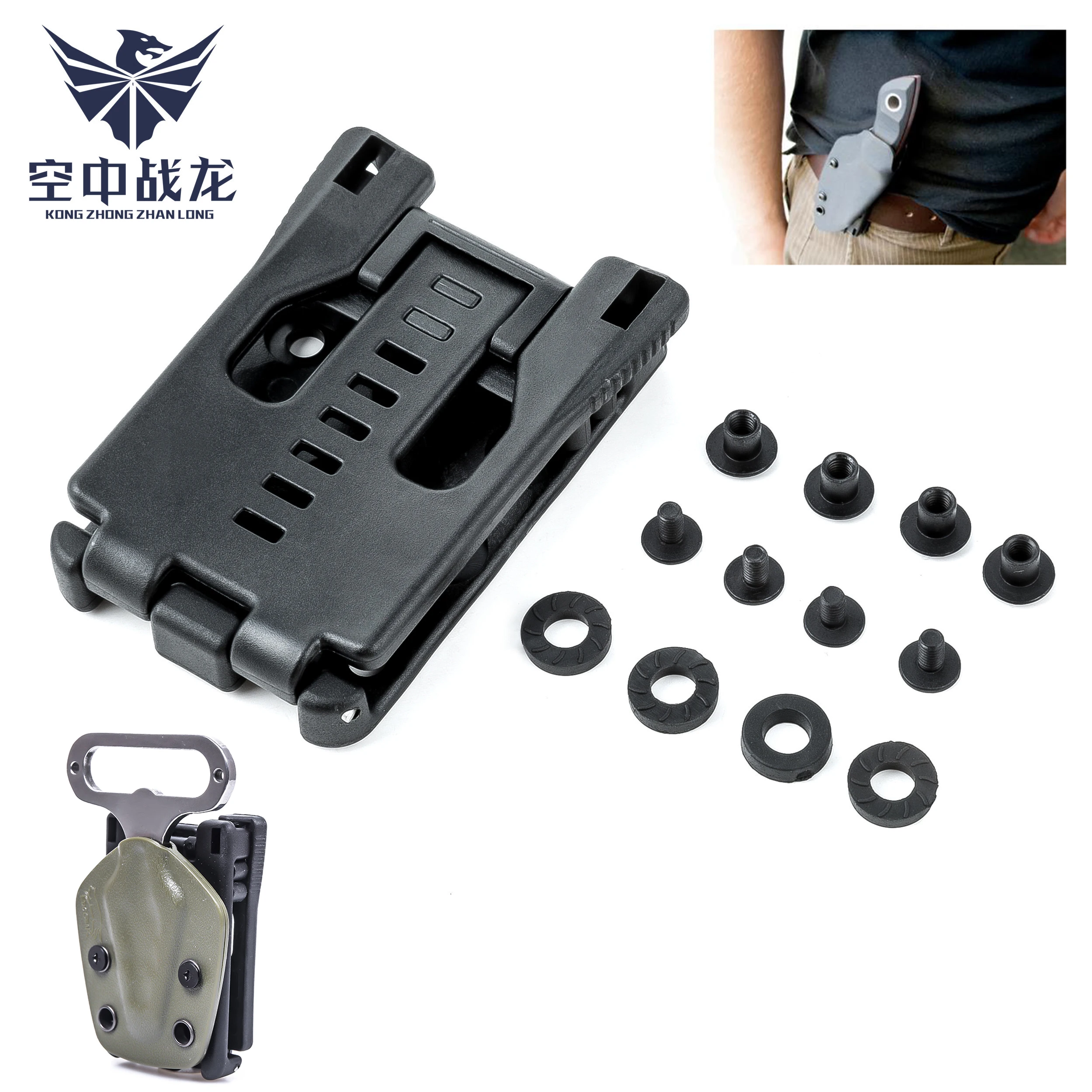 

EDC tek lok Sheath Scabbard Belt Clip Waist Clamp Outdoor Camp Portable Tool Fixed Kit