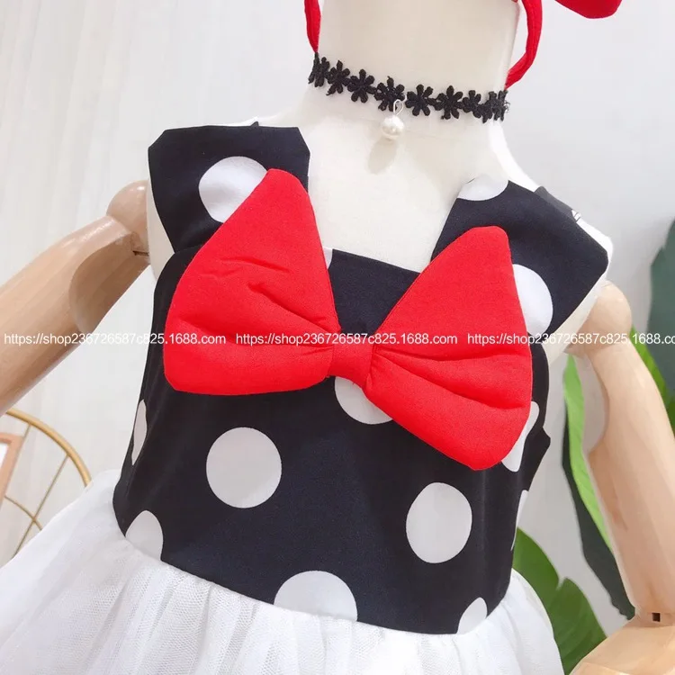 2019 summer new girls dress cute princess baby mesh wave point | Детская одежда и обувь