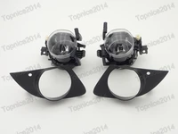 1 set left right side bumper fog lights with bezel covers kits for bmw 7series e66 2005 2008