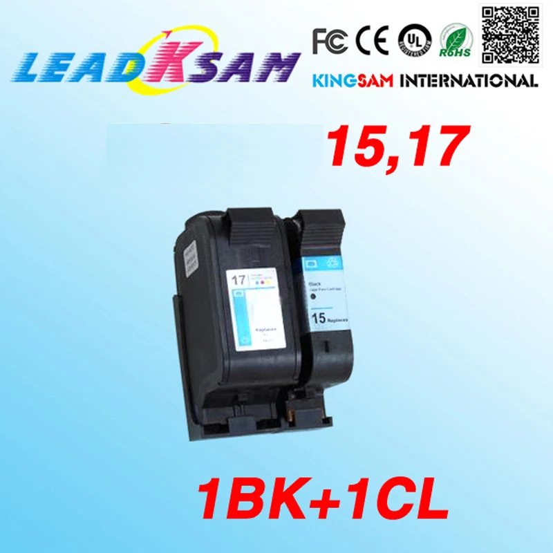 2x совместимый с чернильным картриджем hp15 17 hp17 для 15 DeskJet 840 842 843 845c 840c 2110 7550 3325 5550|ink