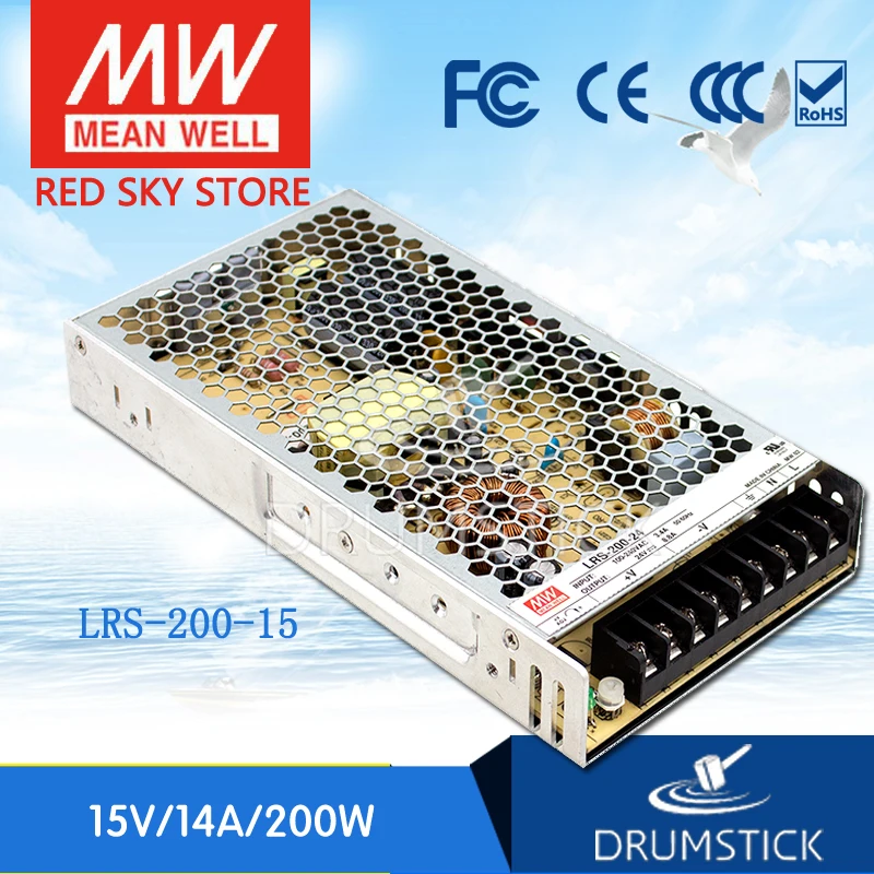 Бренд MEAN WELL представляет LRS 200 15 15V 14A meanwell 210W один Выход переключение Питание|switch