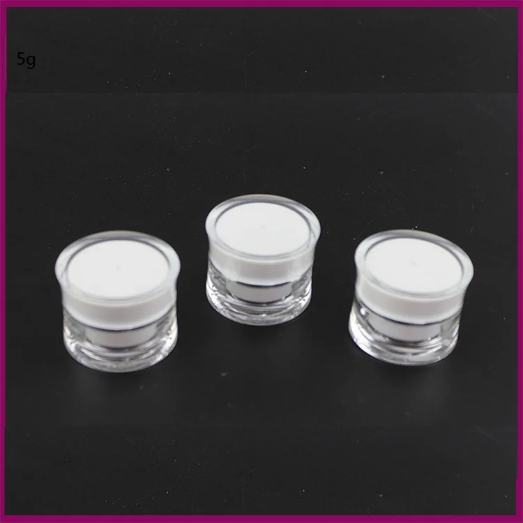 50 шт. пластиковая маленькая банка прозрачный акриловый косметический контейнер
