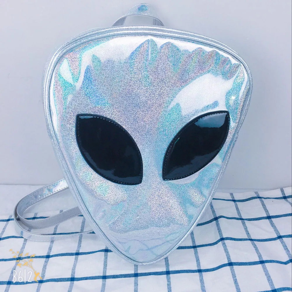 Новый лазерный для женщин Мини голографический рюкзак чужой Досуг сумка