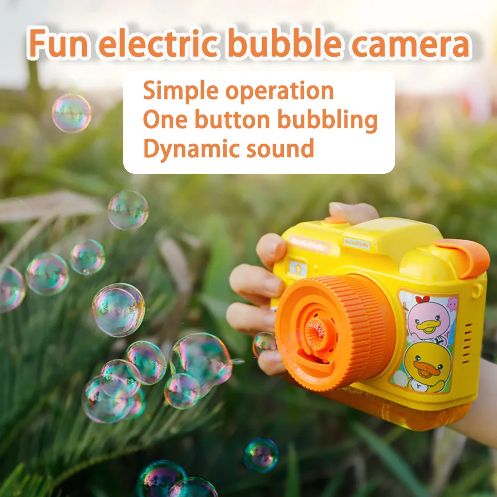 Забавная пузырчатая машина для камеры игрушка музыки и света игрушки выдувания