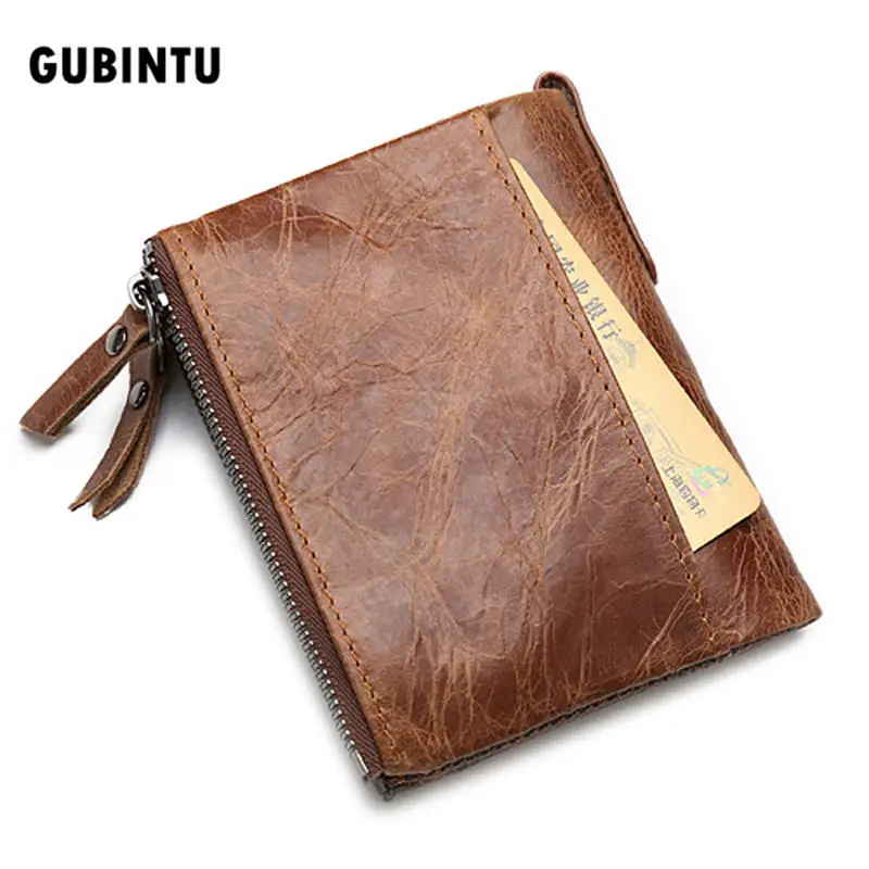 Хит мужской кожаный двойной держатель для карт тонкий кошелек денег бумажник