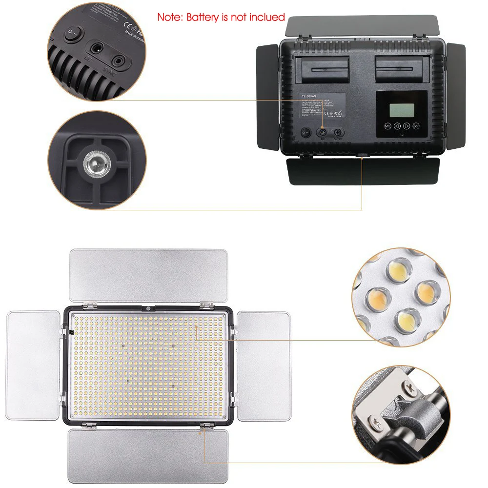 Spash Портативный светодио дный видео 2 в 1 комплект фотографии освещения с штатив