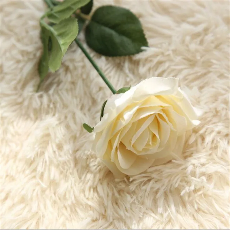 9 шт./лот шампанское Искусственный цветок розы Букет искусственных цветов