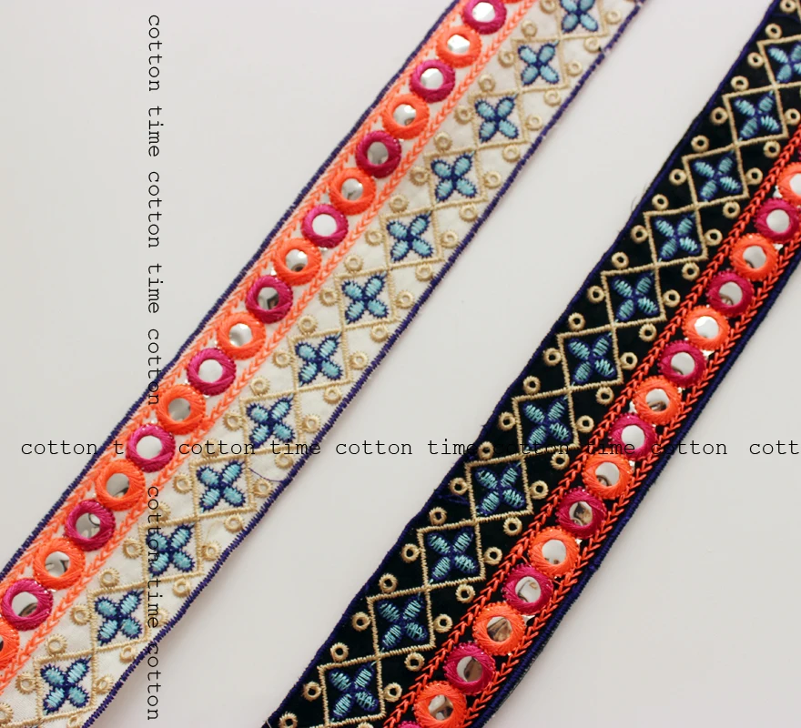 Аксессуары для одежды с зеркальной отделкой 3 ярда индийские кружева Kutchi