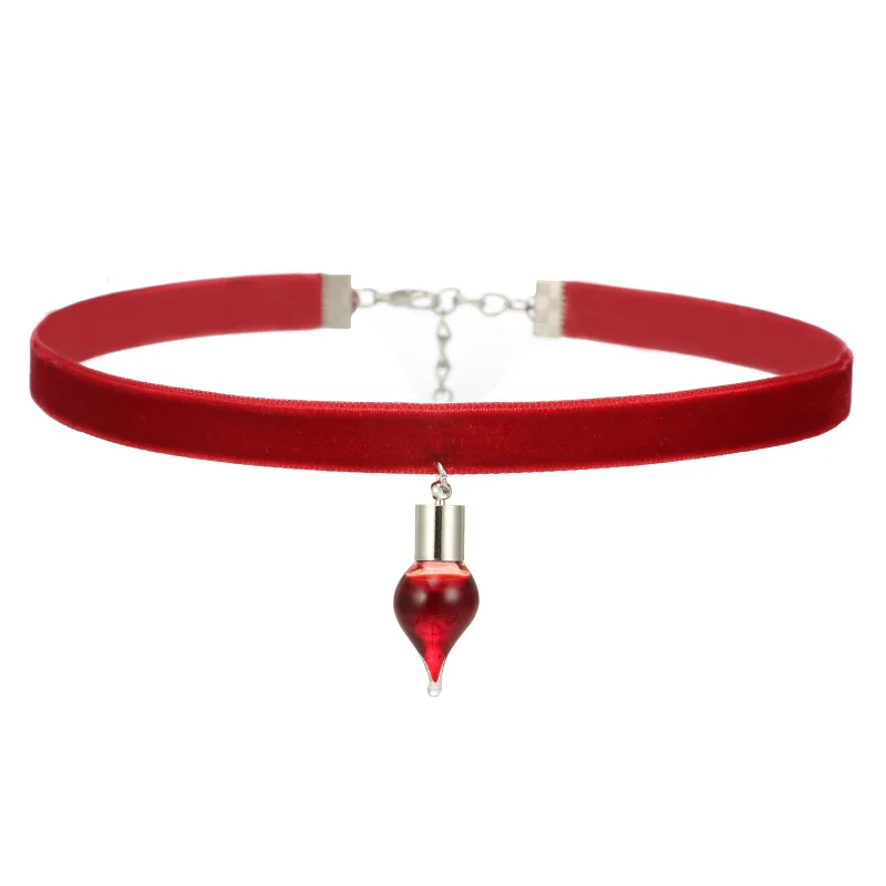 Винтаж вампир дневники кулон черный кружево колье цепочки и ожерелья присоски
