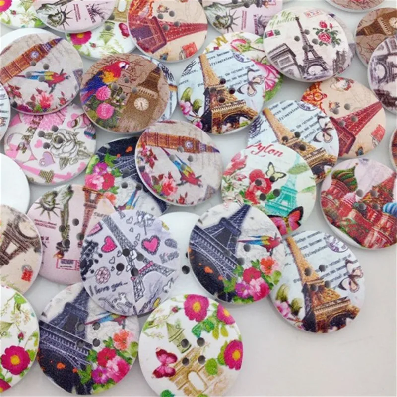 10 шт. деревянные пуговицы в европейском стиле|wooden buttons|buttons 30mmwooden buttons 30mm |