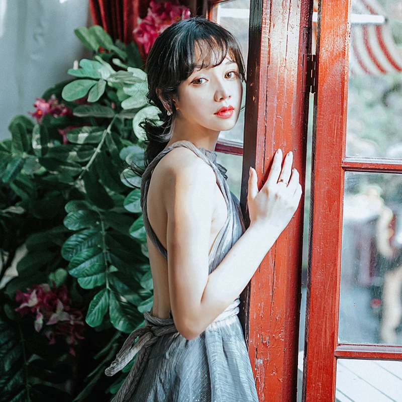 YOSIMI сексуальное длинное платье для женщин 2019 летнее Макси женское с открытой