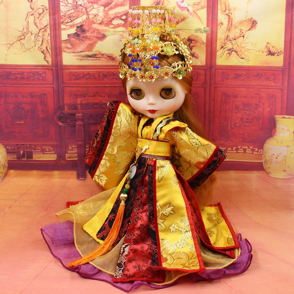 

Blyth dolla набор китайских фотографий, включая корону, костюм для 1/6 куклы