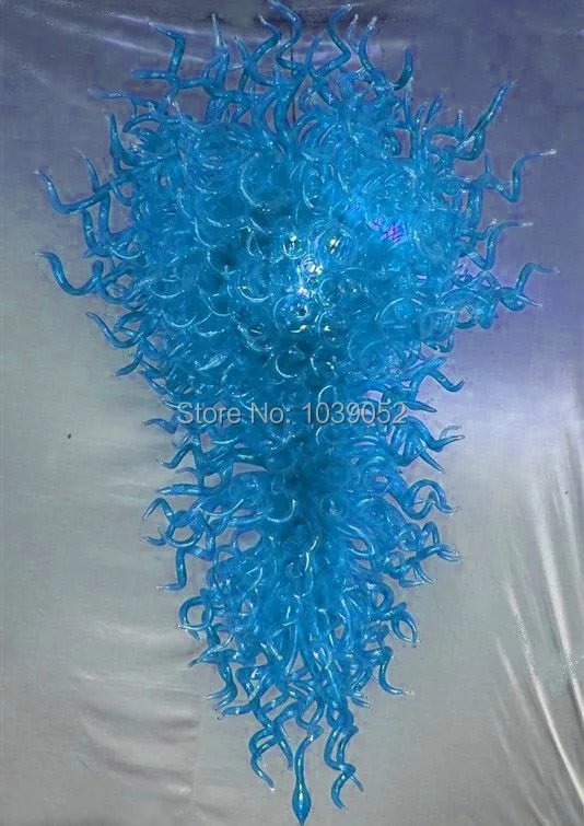 

Large Elegant Lighting Hand Blown Glass Hotel Chandelier
