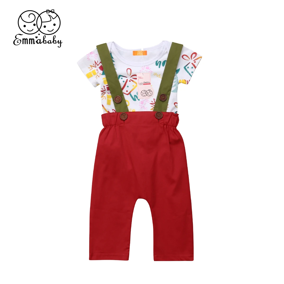 Комбинезон Emmababy на Рождество для маленьких мальчиков и девочек комбинезон +