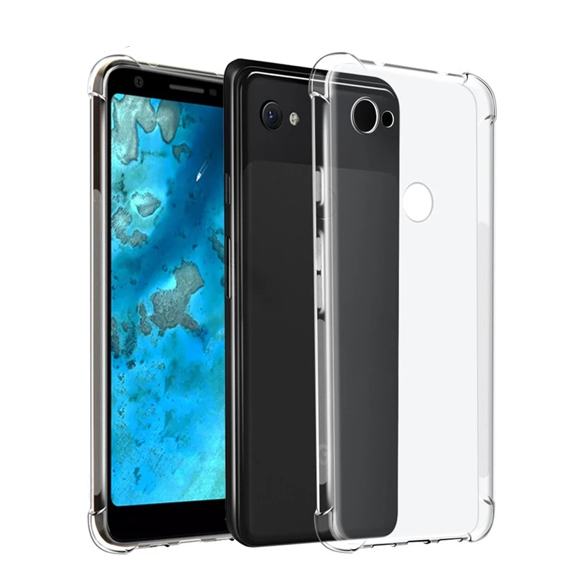 4 Защита углов амортизация Кристалл Мягкий ТПУ бампер чехол для Google Pixel 3a 3 2 XL Lite 3XL