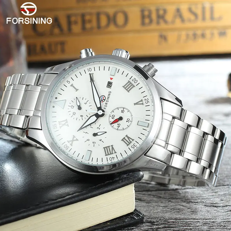 Часы ведущей марки FORSINING Mean Роскошные автоматические механические часы с
