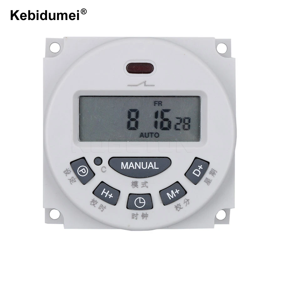 Kebidumei AC 220 В цифровой ЖК дисплей программируемый электронный таймер