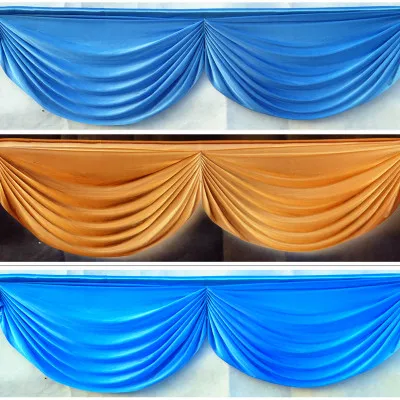 Высокое качество ледяной шелк 20 футов свадебный фон занавеска swag скатерть/юбка