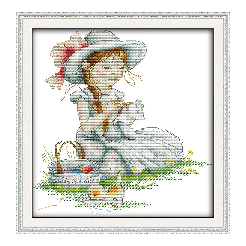 JoySunday вышитая шляпа для девочек с счетным крестом рукоделия DMC14CT11CT хлопок детской