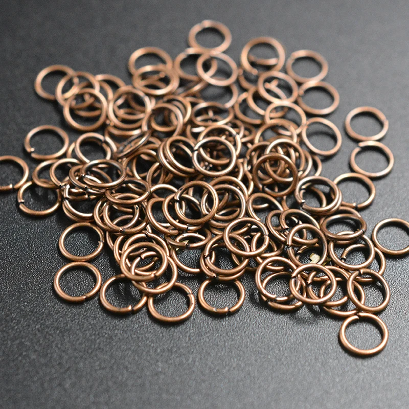 

FLTMRH 50pcs 7mmx0.7mm link loop silver color Gold Rhodium Black Bronze Open Jump Ring for DIY Jewelry Findings