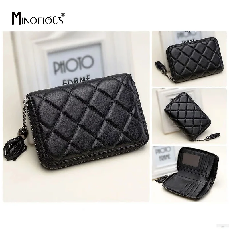 MINOFIOUS женский короткий однотонный кошелек мягкий из натуральной кожи модный