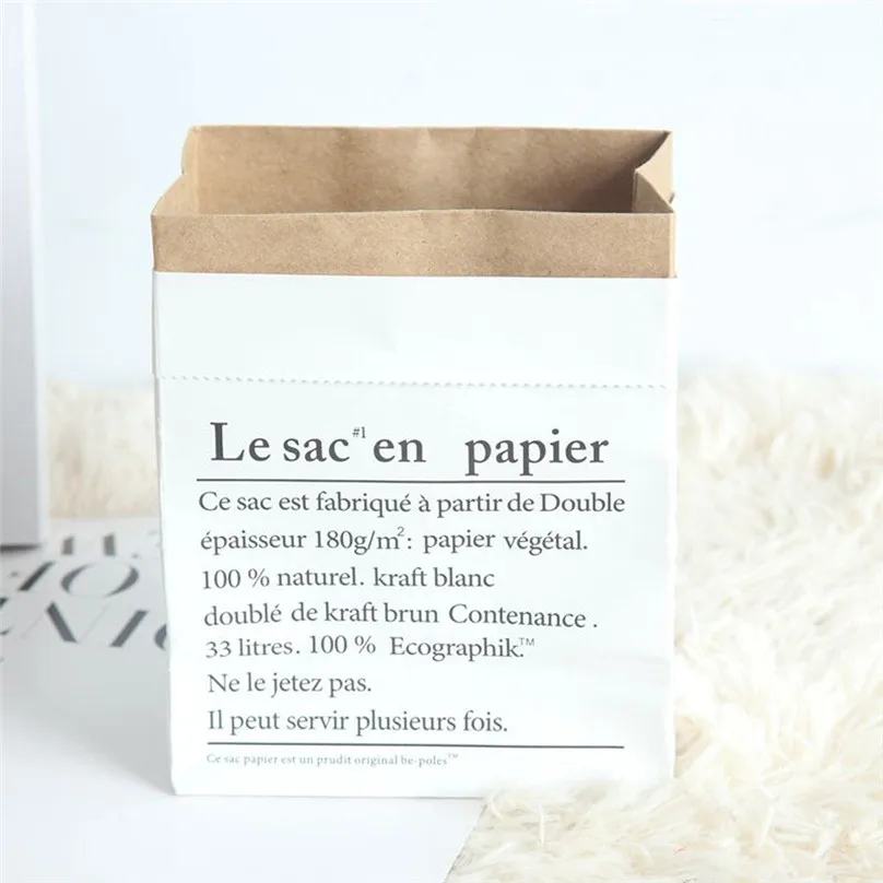 1 шт. Милая складная сумка для хранения крафт бумаги стирки детские игрушки сумки