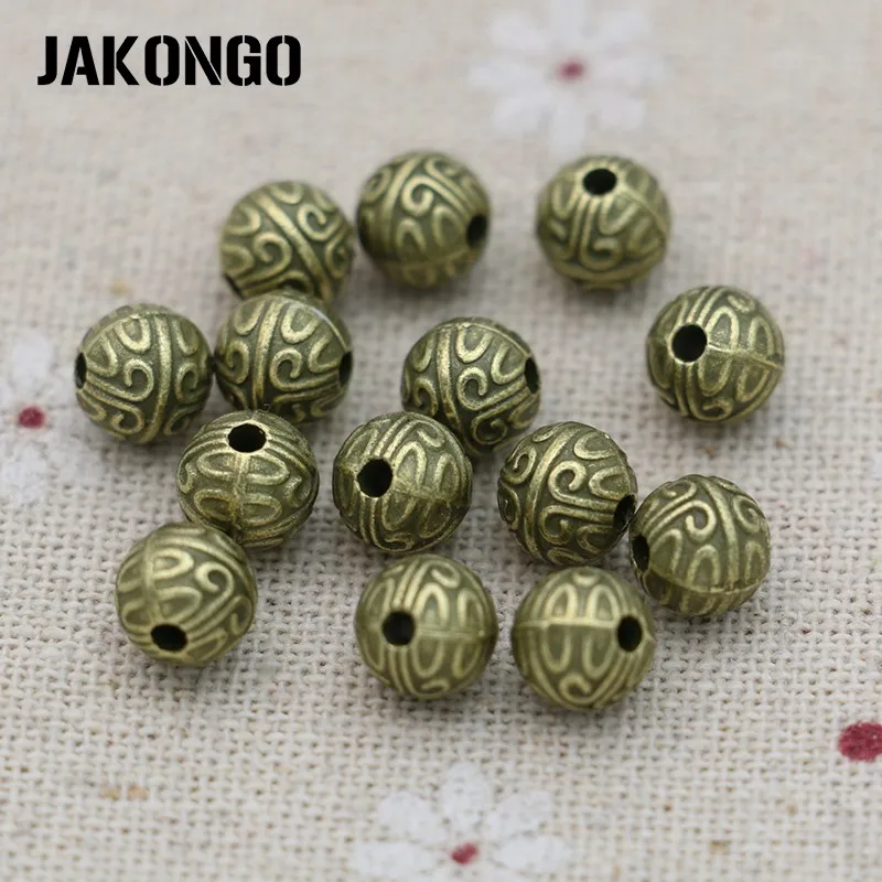 Бусины разделители JAKONGO античные посеребренные свободные бусины для