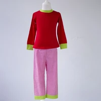 kids winter pajamas red plaid pattern kids pajamas suits baby girl fashion 2pcs pajamas children nightgown