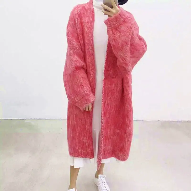 Осень-зима корейский стиль женский свитер куртка 2020 новая мода средней длины