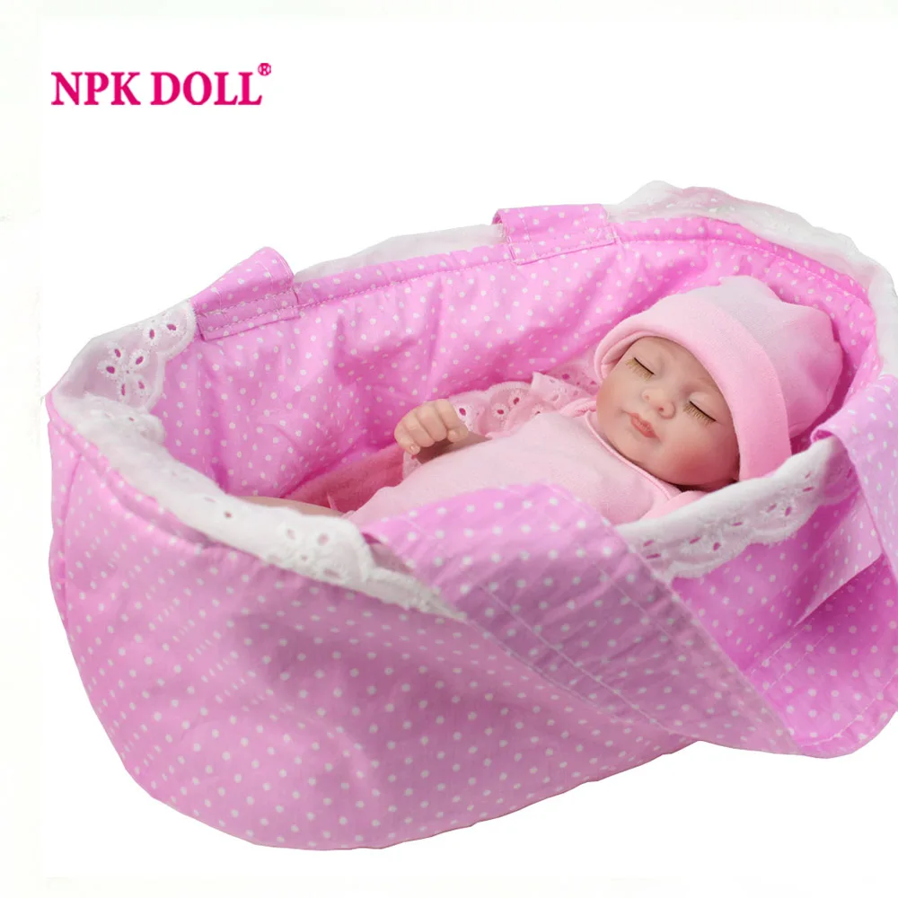 NPKDOLL 28 см мини Кукла Reborn 10 &quotручной работы винил силикон Детская кукла Спящая