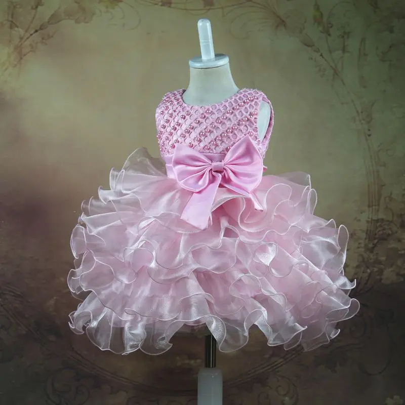 AG012 Pink Кружева Платья для маленьких девочек 6 M-24 M 1 лет для маленьких девочек s платье для девочек на день рождения для девочек платье принцессы платье на крещение vestido infantil - Цвет: AG012 Pink