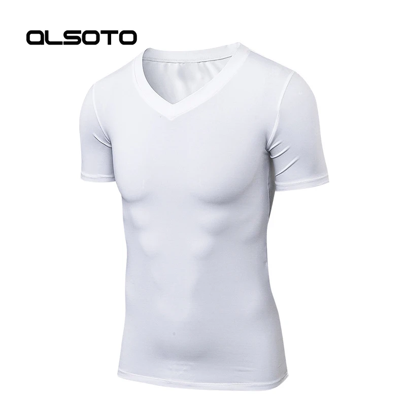 футболка мужская футболки мужские мужчин Мужская Спортивная Футболка v образным