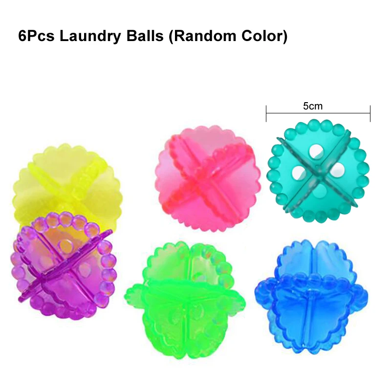 6 Clear Laundry ball Шарики для стирки, для удаления волос, фильтр, сетка, фильтр стиральной машины, шарики для стирки, инструменты для стирки, аксессуары GYH - Цвет: 6 Clear Laundry ball