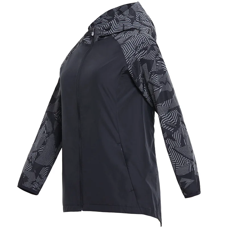 FJ1818801 Vansydical Спортивная ветровка женские куртки для бега йоги уличная фитнес тренировочная спортивная одежда топы Светоотражающая застежка толстовки - Цвет: FJ1818801