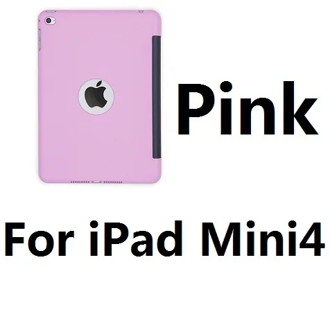 For Mini 4 Pink Тонкий беспроводной Bluetooth клавиатура складная подставка чехол Полный защитный ABS чехол для iPad Mini 1234 Air 1 2 Pro 9,7 Новинка - Цвет: For Mini 4 Pink