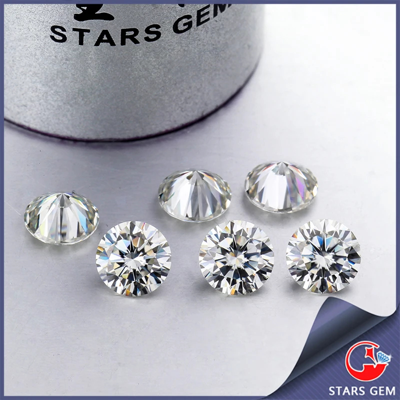 

5pcs/pack Round Brilliant Cut 0.6ct 5.5mm IJ Color Lab Created Moissanites Loose Stone High quality