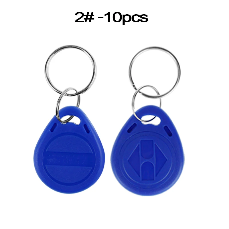 2M-10 pieces Комплект из 10 шт./20/50/100) RFID 125 кГц EM4305/T5577 читать и перезаписываемый записываемых брелоков для записи, брелки для ключей, доступ Управление ключ карты тега - Цвет: 2M-10 pieces