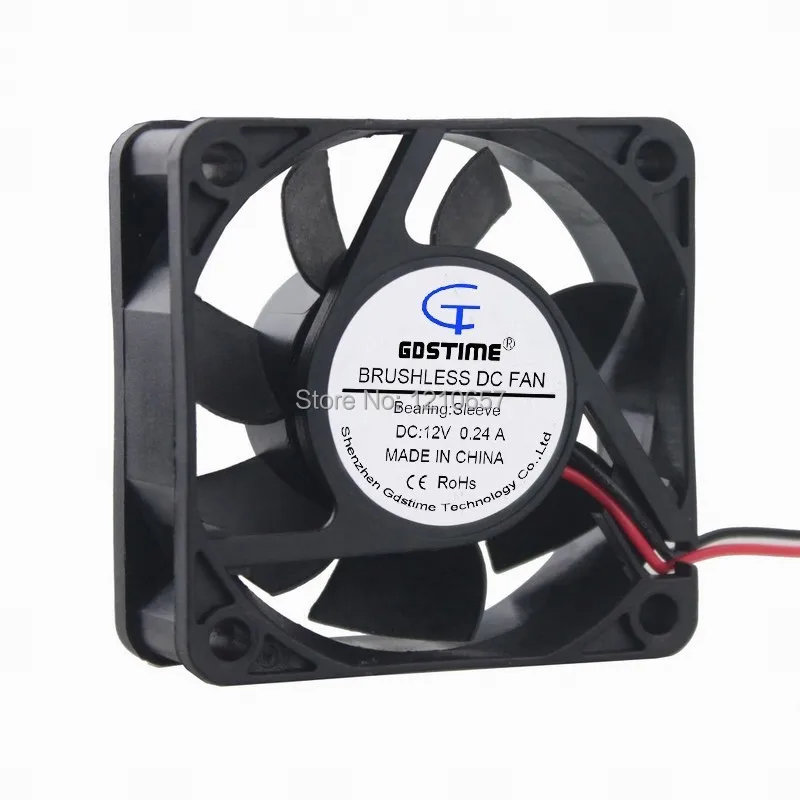50 шт. Лот gdstime DC 12 В 2Pin 60x60x25 мм 6025 S 6 см 60 мини выхлопных кулер вентилятор|cooler fan|60mm