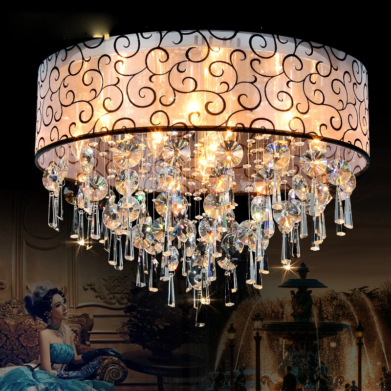Современные круглые прозрачные кристаллы алюминиевая люстра туфли в роскошном