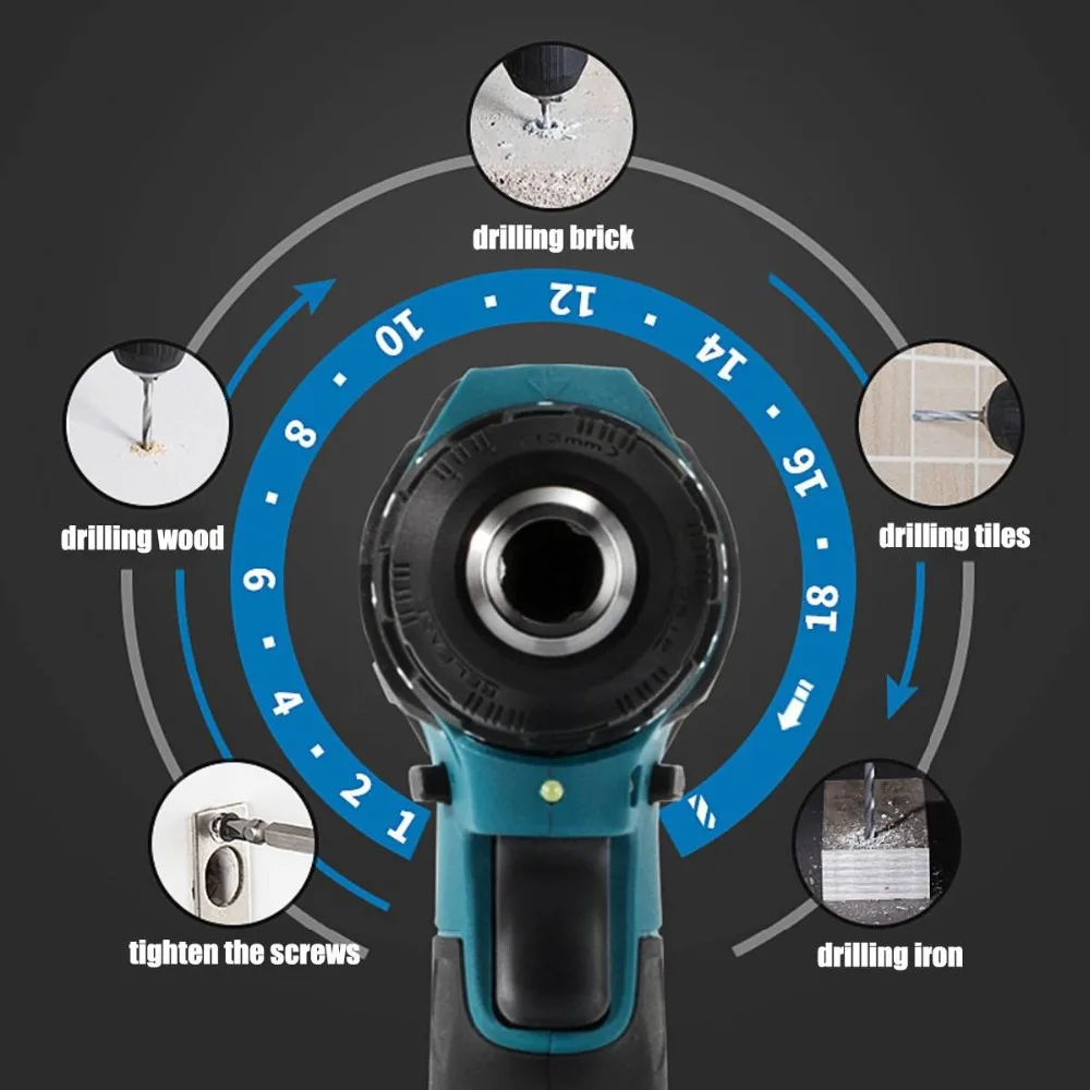 2-скоростной электроинструмент 35 нм электрическая отвертка беспроводная дрель